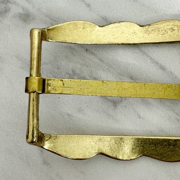 Vintage Chunky Gold Tone Belt Buckle - Picture 13 of 14